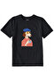 Cotton Fabric Children's T-Shirt – Dog Drinking Coffee in Beret Printed