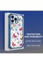 iPhone 15 Pro Max Compatible Transparent Silicone Flutter Protective Case Butterfly Patterns - 5