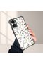 iPhone 16 Compatible Transparent Silicone Flutter Protective Case Flower Patterns - 4