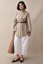 Belted Cashmere Stone Short Poncho - 2