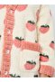 Women Strawberry Graphic Printed Button Front Robe - 3