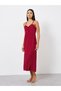 Broderie Lace Trim Detail Ruffle Neck Slip Dress and Robe Set - 2