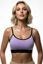 Astura Model Thin Straps Comfortable Women's Bustier with Cross Detail on the Back Lilac Color