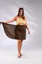 Plus Size Women's Skirt with Side Buckle Detail - 5