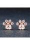 1 Pair 1 Pair Pink Crystal Cat Claws Earrings Rhinestone Plated Shine Diamond Earrings Jewelry for L - 4
