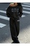 Women's Nyc Printed Boat Neck Sweatshirt Sweatpants Set