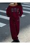 Women's Nyc Printed Boat Neck Sweatshirt Sweatpants Set