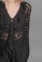 Women's Winter Black Flywheel Collar Front Buttoned Premium Tulle Blouse Cardigan Stylish Casual 70048 - 2