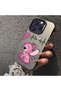 iPhone 15 Compatible Stitch Couple Pattern Case Silicone Edge Hard Back Anti Fall - 7
