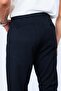 Navy Blue Classic Trousers with Side Pockets - 4