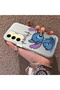 Samsung Galaxy S24 Fe Compatible Stitch Couple Pattern Case Silicone Edge Hard Back Anti-Fall - 3