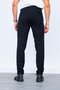 Navy Blue Classic Trousers with Side Pockets - 5