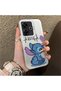 Xiaomi Redmi 13 Compatible Stitch Couple Pattern Case Silicone Edge Hard Back Anti-Fall