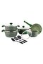 Granite Cookware Set, 12 pcs, Green - 3
