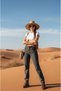 Patrice Women's Smoked Snow Wash Super High Waist Loose Stretch Fabric Loose Leg Denim Jeans - 2