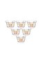 Woud Glass Cawa Cup Set, Gold, 6 Pcs