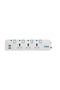 3 Way Power Extension Socket with 2 USB, 3 Mtr - 8
