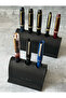 Aegean Leather Genuine Leather 3-Piece Pen Holder - 5