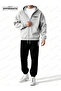 Trendy Clothing Hoodie Zip Printed Top & Bottom Suit Plus Size - 4