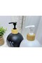 Nordic Design Bamboo Detail Ceramic Liquid Soap Dispenser Liquid Detergent Dispenser Set of 2 White and Black Colors - 2