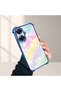 Realme C55 Compatible Transparent Silicone Flutter Protective Case Rainbow Patterns