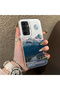 Samsung Galaxy A54 Compatible Silicone Edge Hard Back Anti-Fall Case Mountain Peak Patterns