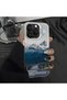 iPhone 15 Compatible Silicone Edge Hard Back Anti-Fall Case Mountain Peak Patterns - 6