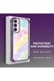 Samsung Galaxy A25 Compatible Transparent Silicone Flutter Protective Case Rainbow Patterns - 4