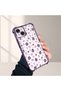 iPhone 15 Plus Compatible Transparent Silicone Flutter Protective Case Strawberry Patterns - 5