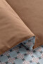 Charme Ely Double Velvet Satin Duvet Cover Set - Camel - 4