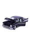 Black 1:18 Scale Die Cast Fine Detail 1957 Chevy Bel Air Toy Metal Classic Collection Model Car - 3