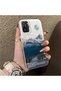 Xiaomi Redmi Note 10S Compatible Silicone Edge Hard Back Anti-Fall Case Mountain Peak Patterns