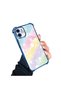 iPhone 12 Compatible Transparent Silicone Flutter Protective Case Rainbow Patterns - 3