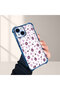 iPhone 15 Compatible Transparent Silicone Flutter Protective Case Strawberry Patterns - 5