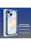iPhone 15 Compatible Transparent Silicone Flutter Protective Case Rainbow Patterns - 5