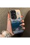 Samsung Galaxy S25 Ultra Compatible Silicone Edge Hard Back Anti-Fall Case Mountain Peak Patterns