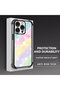 iPhone 16 Pro Compatible Transparent Silicone Flutter Protective Case Rainbow Patterns - 4