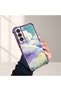 Samsung Galaxy S22 Compatible Transparent Silicone Flutter Protective Case Colorful Cloud Patterns