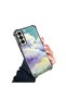 Samsung Galaxy S21 Fe 5g Compatible Transparent Silicone Flutter Protective Case Colorful Cloud Patterns - 4