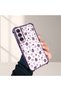 Samsung Galaxy S22 Compatible Transparent Silicone Flutter Protective Case Strawberry Patterns - 4