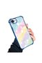 iPhone 16E Compatible Transparent Silicone Flutter Protective Case Rainbow Patterns - 3