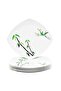 Bamboo Tree Print Square Plate, 17 cm, Green & White - 3