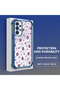 Samsung Galaxy A73 Compatible Transparent Silicone Flutter Protective Case Strawberry Patterns - 3