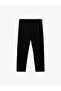 Viscose Blended Pocket Detailed Relaxed Cut Waist Lace up Trousers