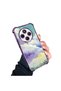 Xiaomi Redmi 14C Compatible Transparent Silicone Flutter Protective Case Colorful Cloud Patterns - 3