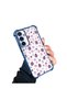 Samsung Galaxy S23 Fe Compatible Transparent Silicone Flutter Protective Case Strawberry Patterns - 2