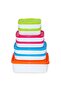 Plastic Food Keeper Set, 7 pcs, Multicolor - 6