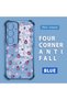 Samsung Galaxy S25 Compatible Transparent Silicone Flutter Protective Case Strawberry Patterns