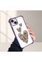 iPhone 15 Plus Compatible Transparent Silicone Flutter Protective Case Leopard Patterns