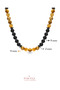 Certified Honey Tiger Eye Hematite and Lava Stone 8 mm Men's Natural Stone Necklace - 3